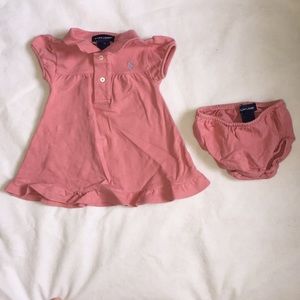 Ralph Lauren pink polo dress. 12 months